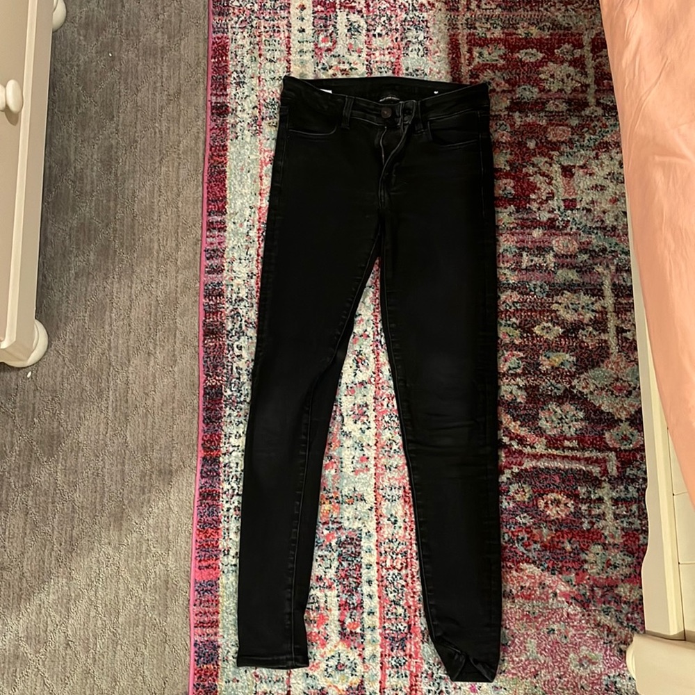 size 4 long american eagle black jeans